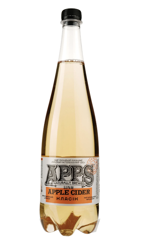 Сидр Apps Класік солодкий газ. 5.5% 1 л ПЕТ